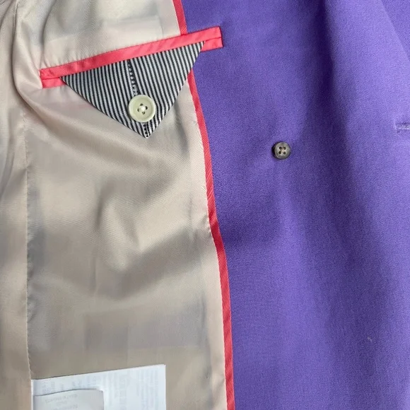 J. Crew Kate Straight-Leg Pant in Bi-Stretch Cotton Blend | Purple | Size 4 - Picture 6 of 7